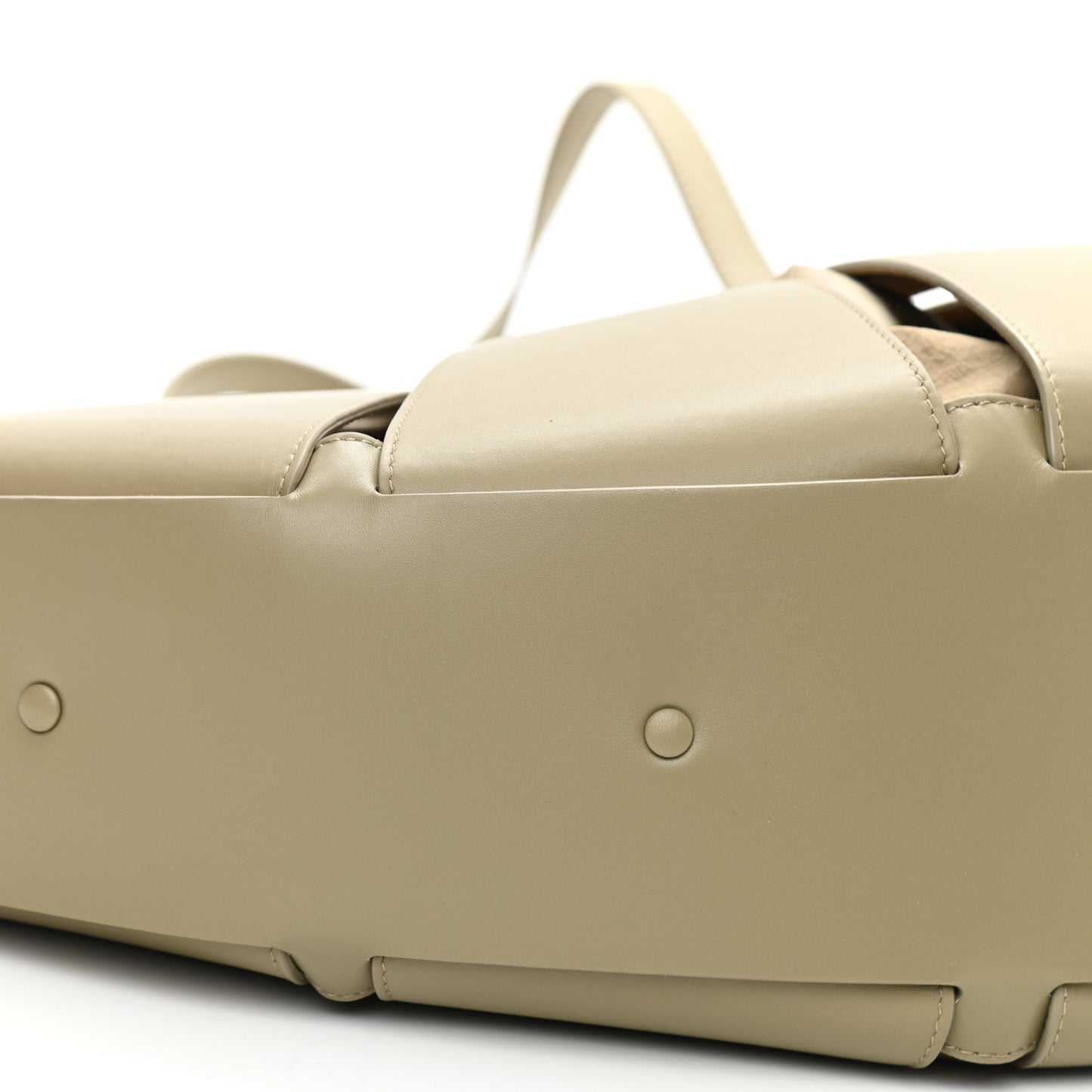 French Calfskin Large Shell Bag Taupe