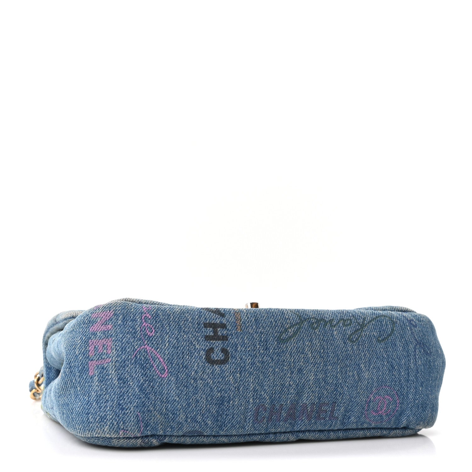 Chanel Denim Quilted Mini Denim Mood Rectangular Flap Blue Multicolor 4 of 10