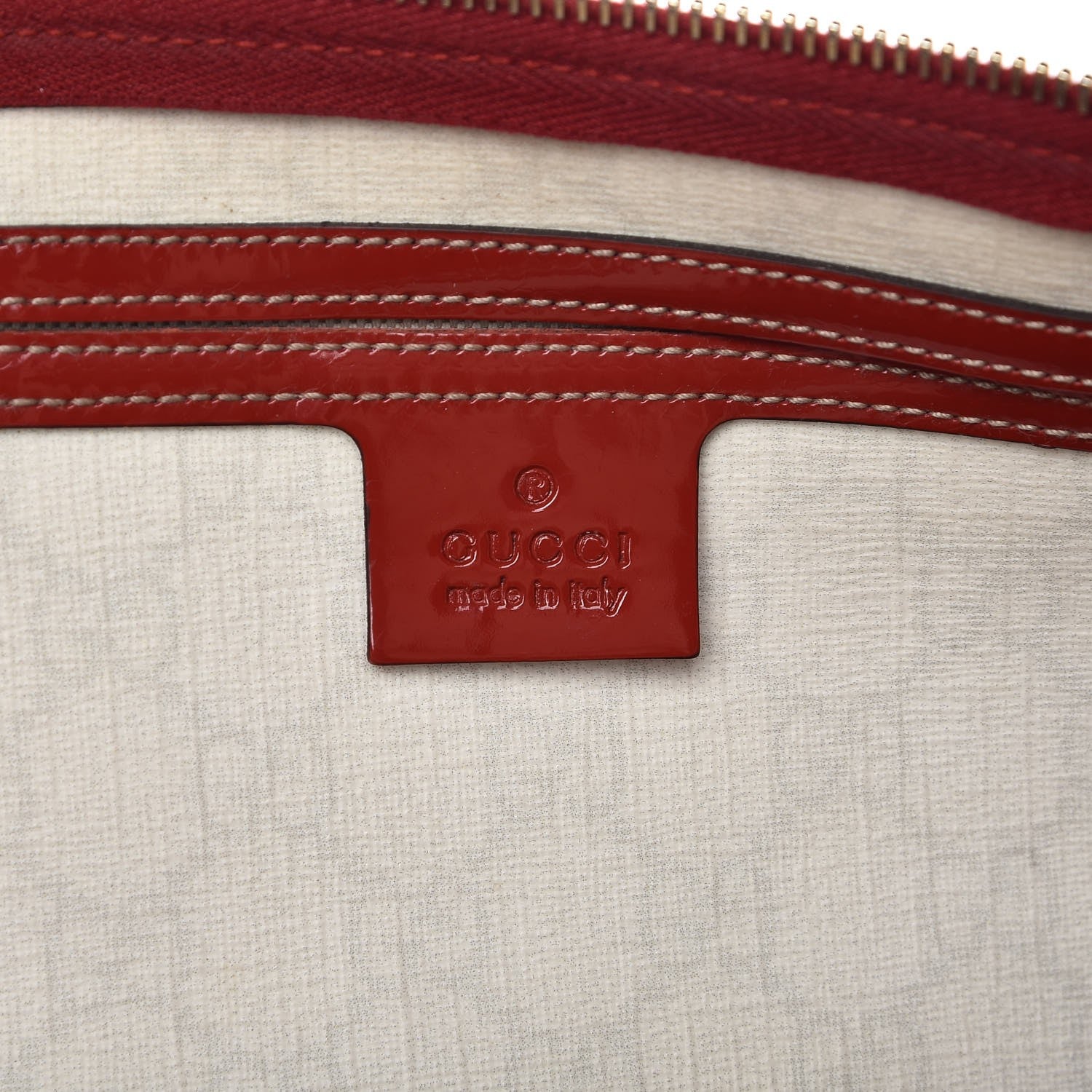 Gucci Coated Canvas Monogram Medium Tattoo Birds Joy Boston Off White Red 6 of 17