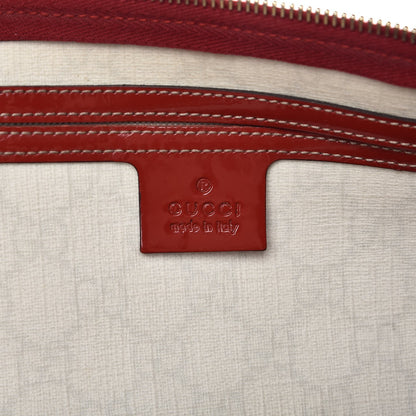 Gucci Coated Canvas Monogram Medium Tattoo Birds Joy Boston Off White Red 6 of 17