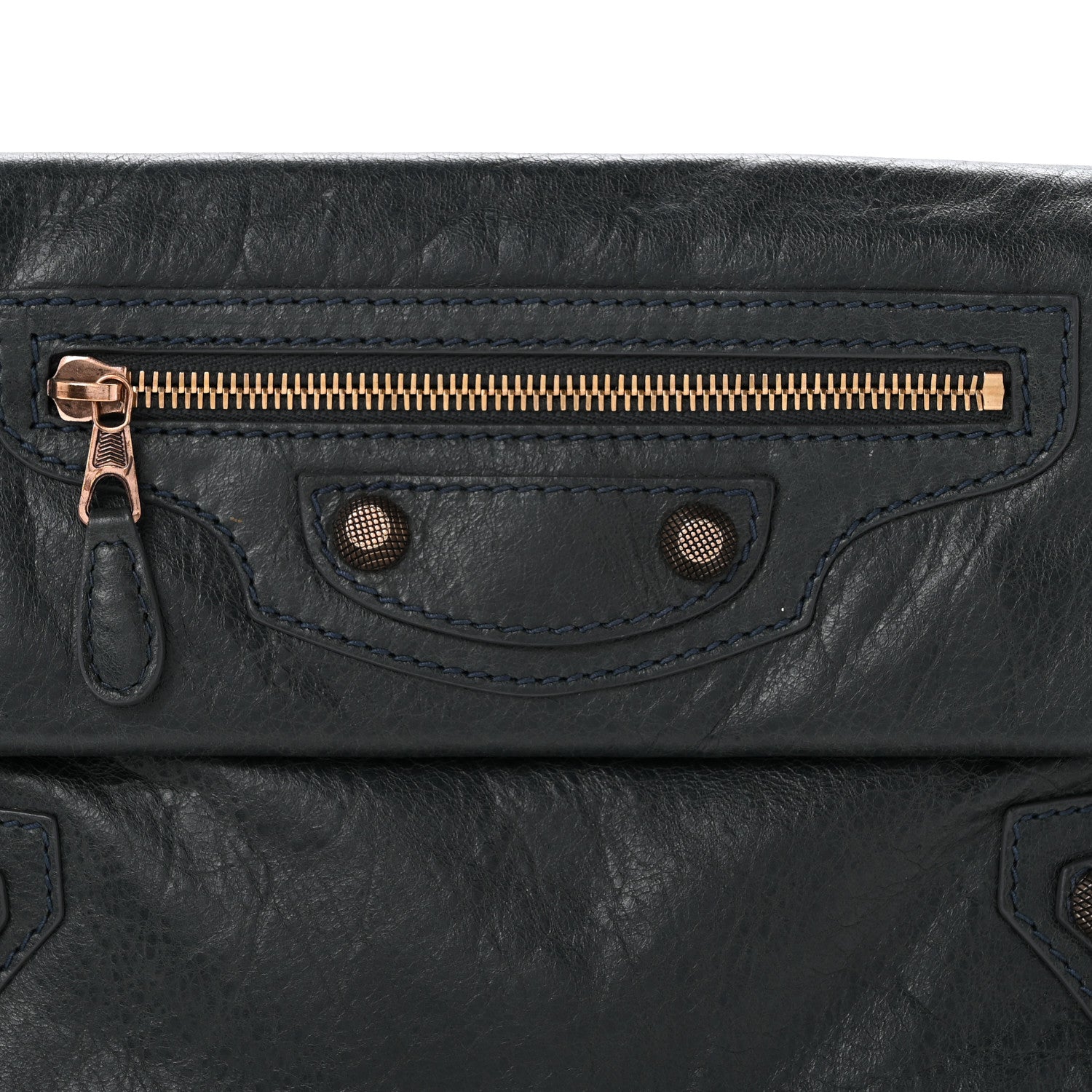 Balenciaga Agneau Giant 12 Rose Gold Hardware Envelope Clutch Anthracite 9 of 14