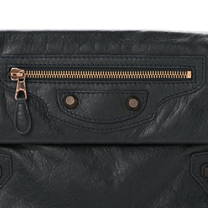 Balenciaga Agneau Giant 12 Rose Gold Hardware Envelope Clutch Anthracite 9 of 14