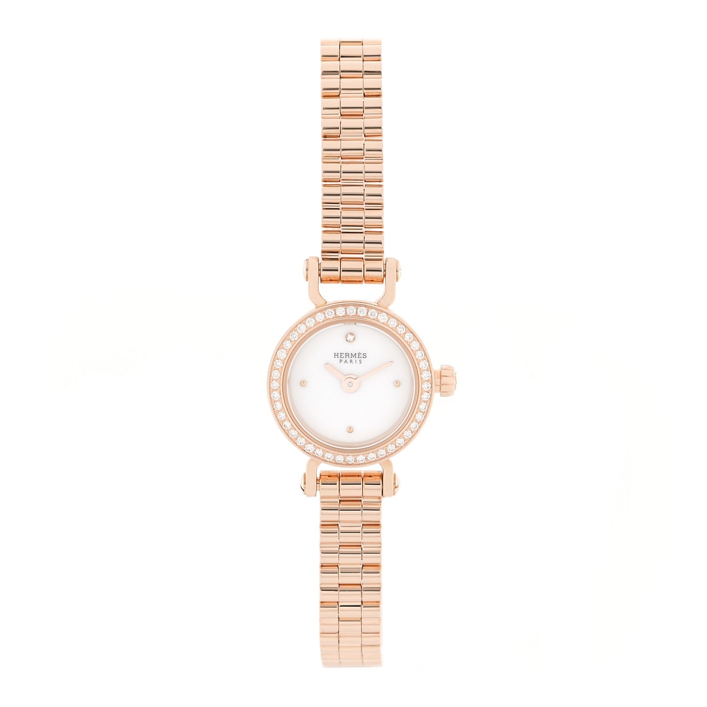 18K Rose Gold Diamond Bezel 16mm Faubourg Quartz Watch