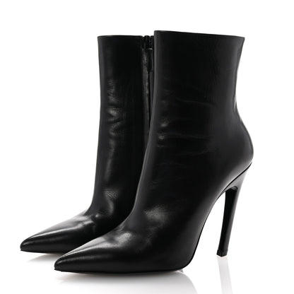 Balenciaga Calfskin Slash Ankle Boots 36.5 Black 4 of 9
