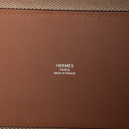 Hermes Swift Toile H Cabas H En Biais 27 Ecru Naturel Gold 6 of 10