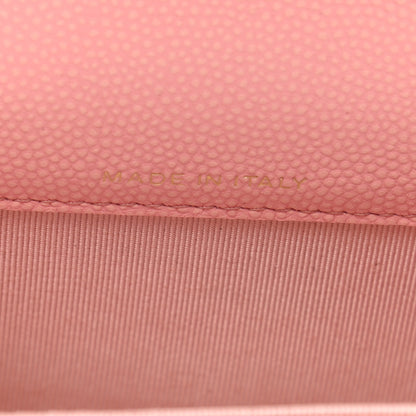 Chanel Caviar Flat Chevron Quilted Flap Card Holder Pink 7 of 9
