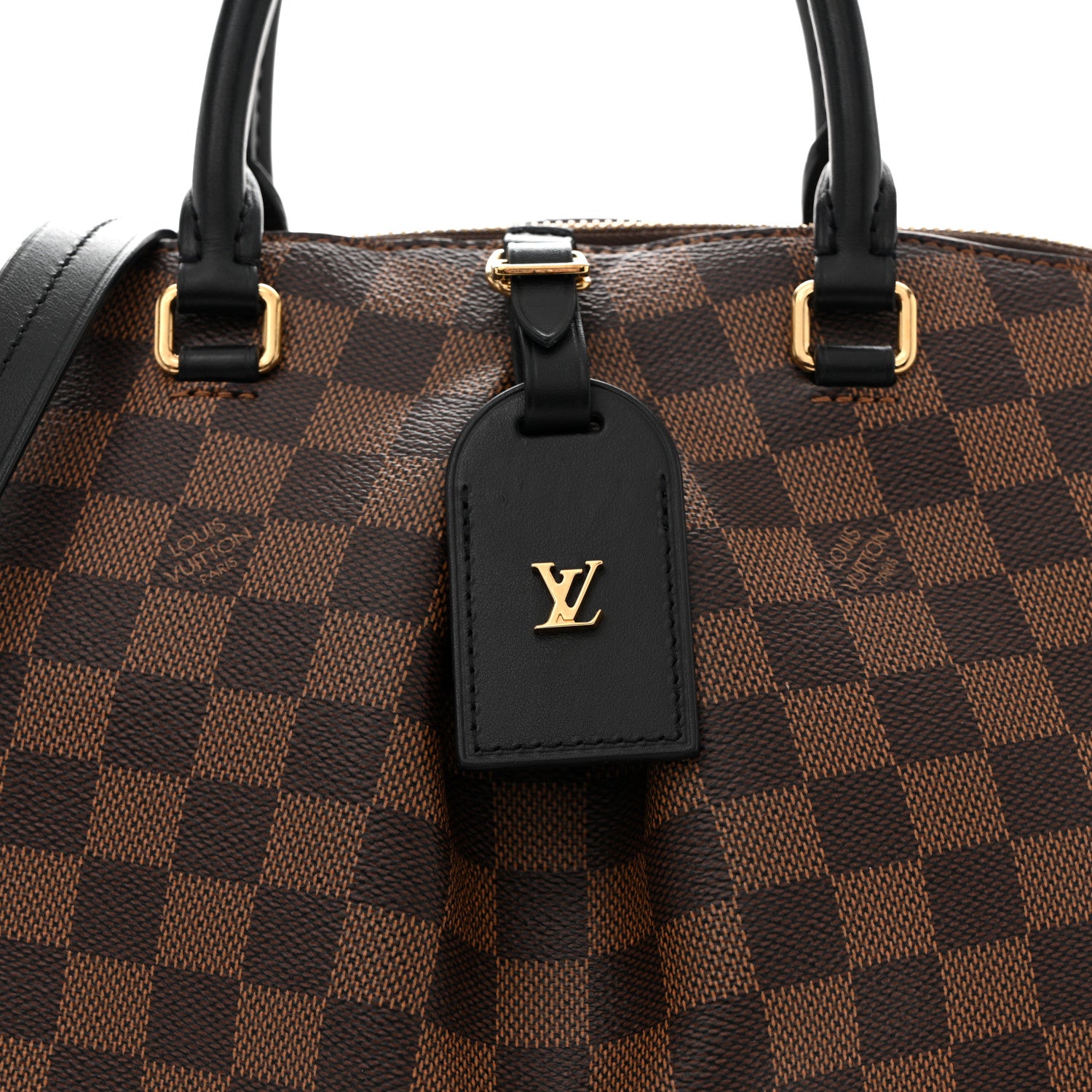 Louis Vuitton Damier Ebene Odeon Tote MM Black 7 of 10