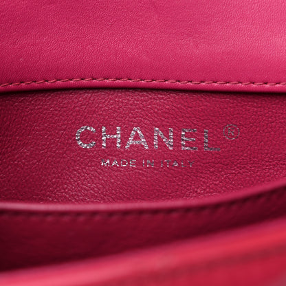 Chanel Patent Calfskin Quilted Extra Mini Rectangular Flap Pink 6 of 11