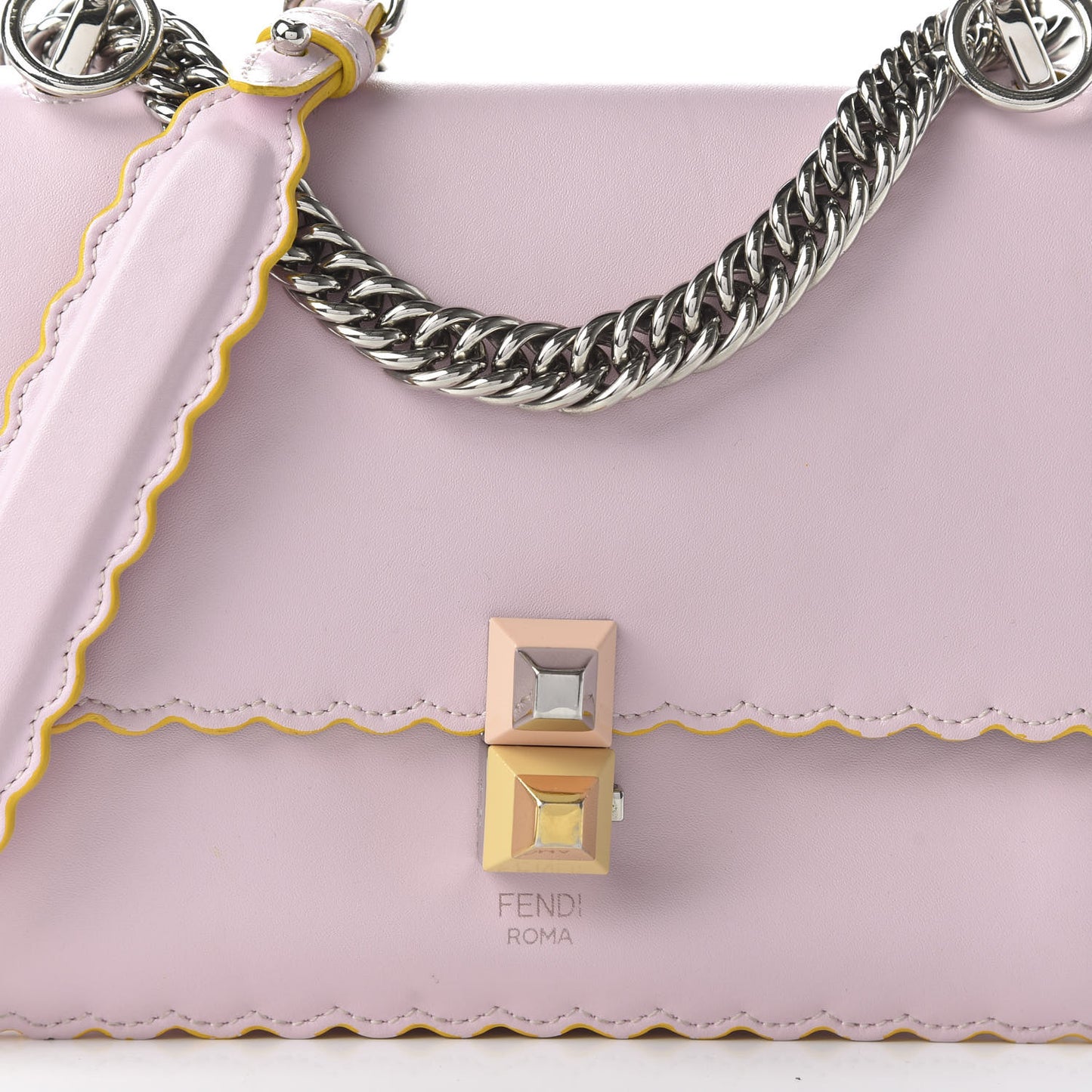 Vitello Liberty Scalloped Studded Small Kan I Shoulder Bag Peonia