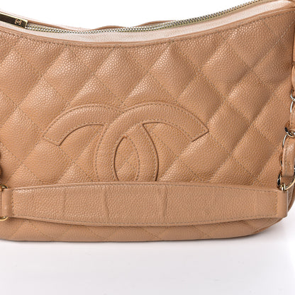 Chanel Caviar Quilted Timeless CC Shoulder Bag Beige 29 of 30