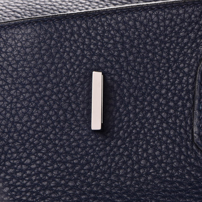 Hermes Taurillon Clemence Birkin 40 Bleu De Prusse 23 of 41