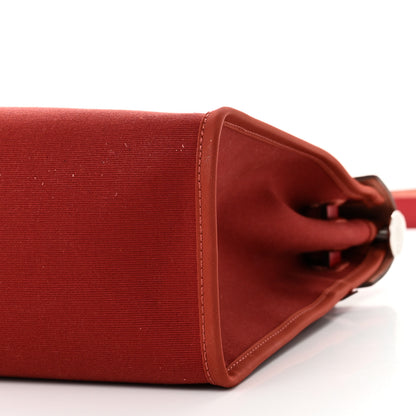 Hermes Toile Officier Vache Hunter Verso Herbag Zip 31 PM Rouge Venetian Rouge Piment Rose Extreme 11 of 11