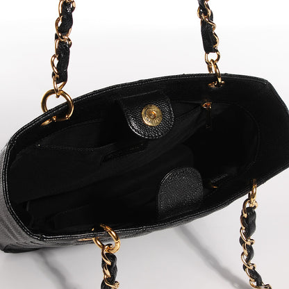 Chanel Caviar Quilted Petit Shopping Tote PST Black 5 of 7