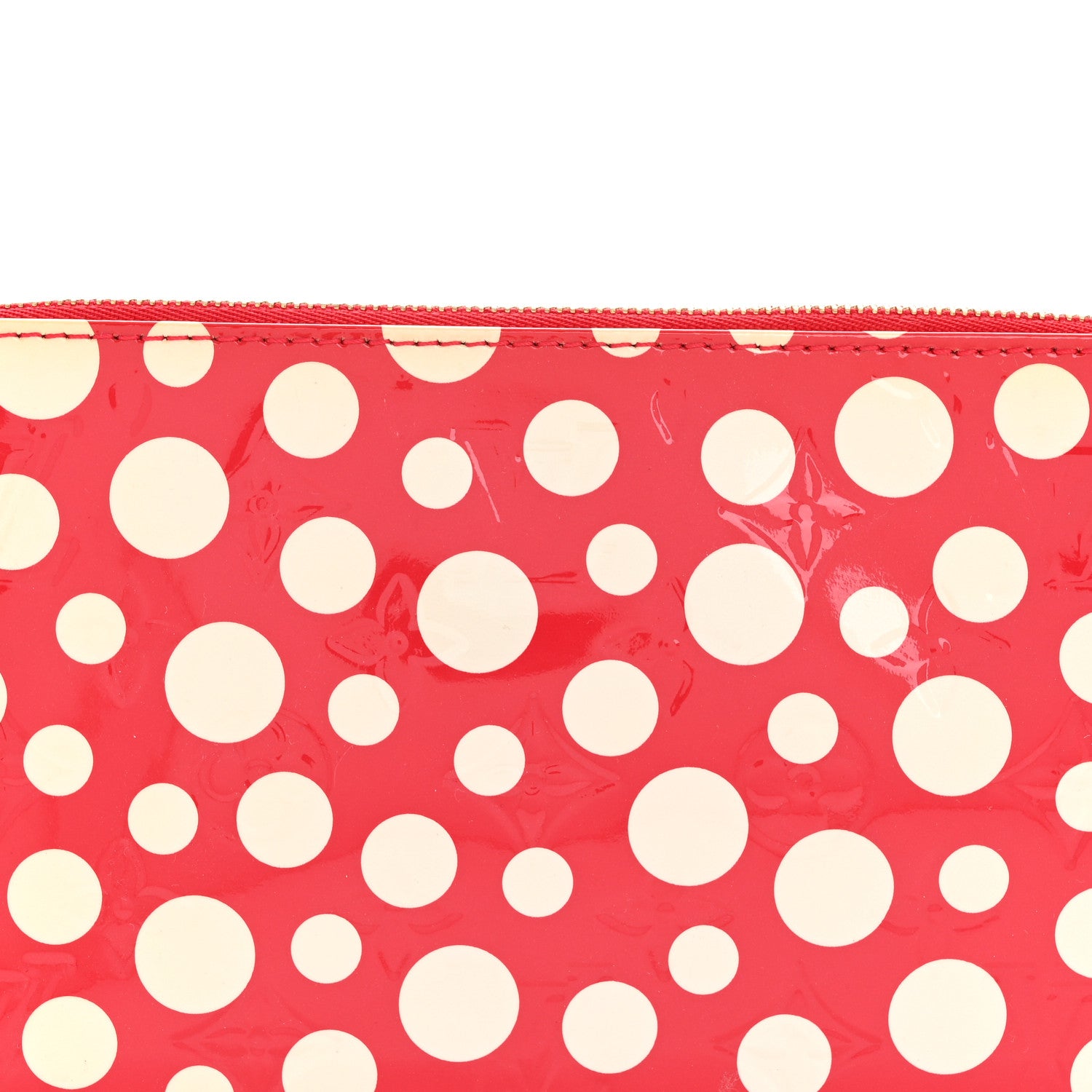 Louis Vuitton Vernis Kusama Infinity Dots Pochette Accessories Red Red 8 of 12