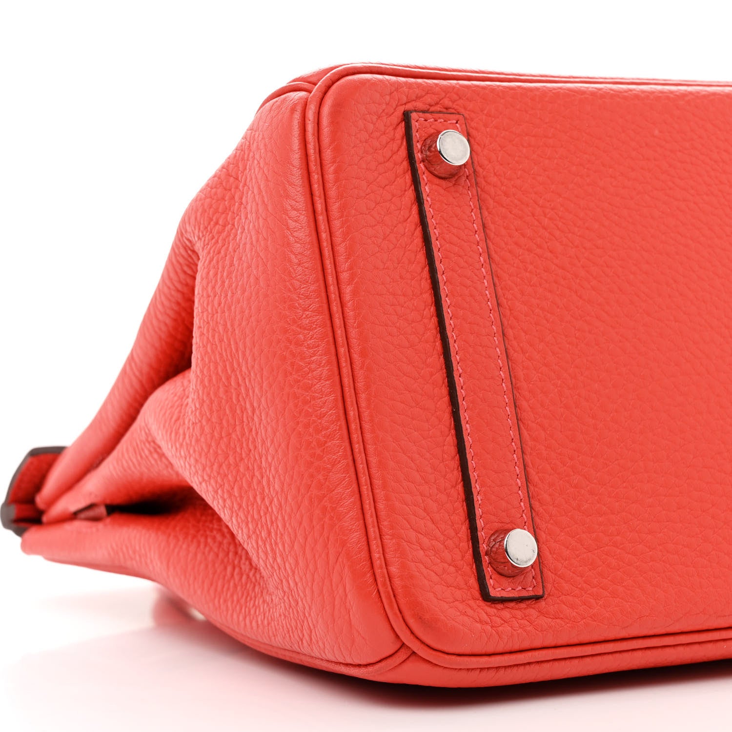 Hermes Taurillon Clemence Birkin 30 Rouge Pivoine 10 of 13