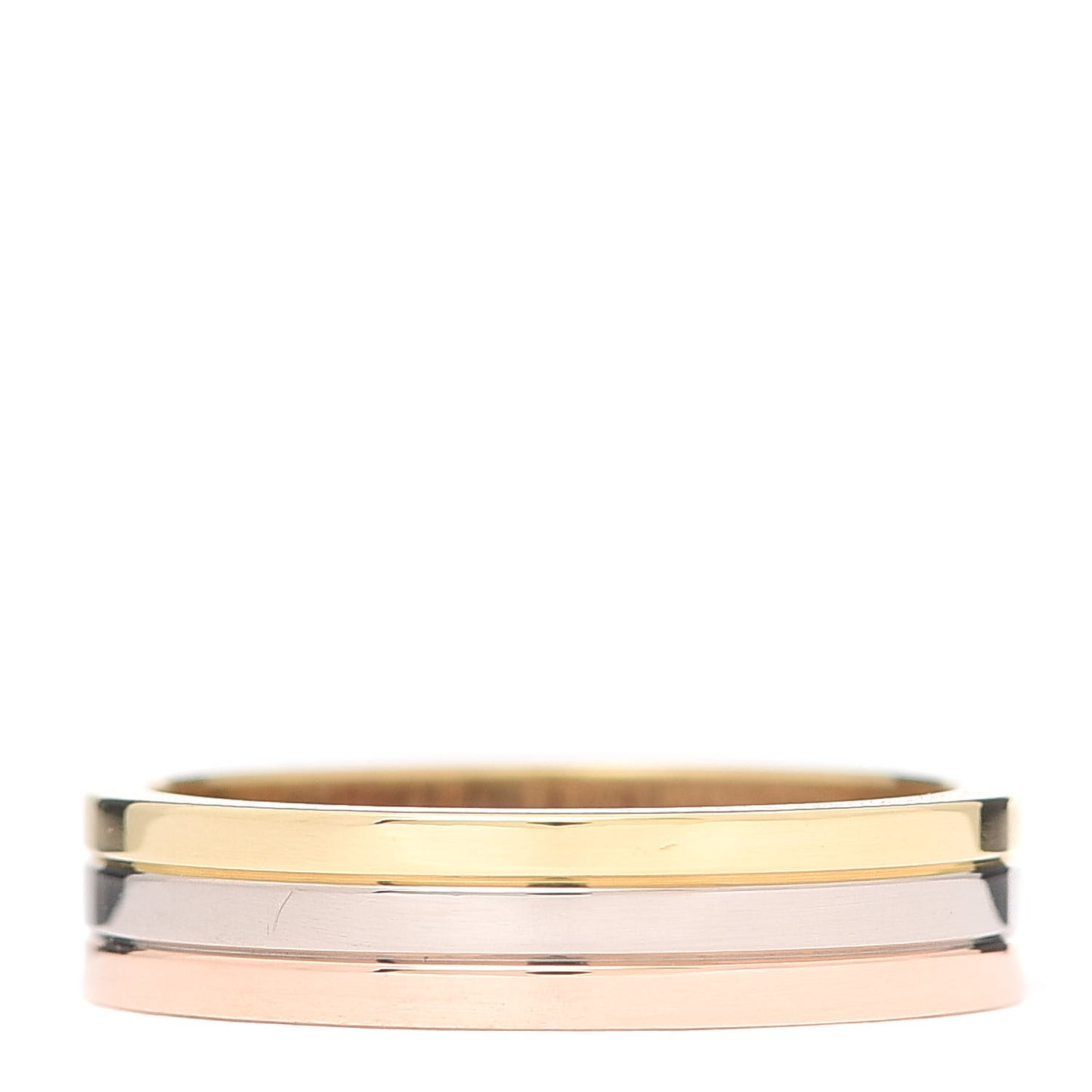 18K Pink White Yellow Gold 4.8mm Vendome Louis Cartier Wedding Band Ring 56 7.5