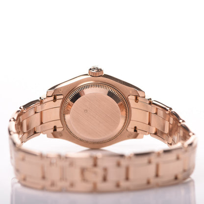 Rolex 18K Rose Gold Diamond 29mm Masterpiece Oyster Perpetual Datejust Pearlmaster Watch 4 of 6