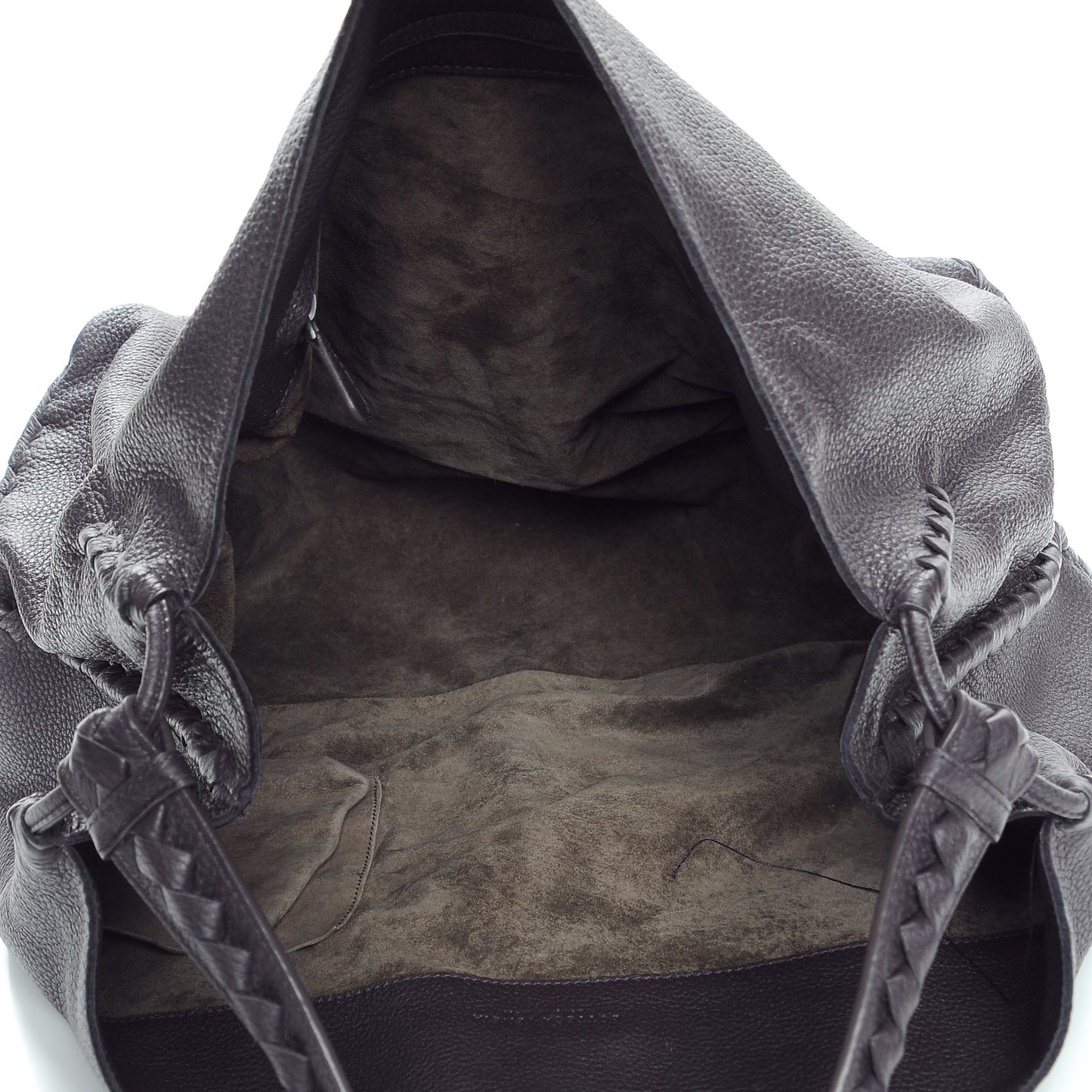 Washed Cervo Deerskin Large Hobo Quetsche