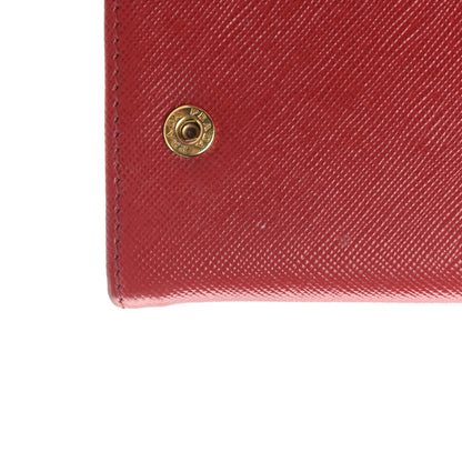 Prada Saffiano Metal Oro Chain Wallet Fuoco 14 of 17