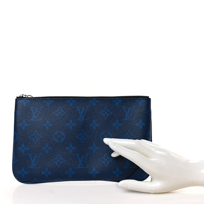 Louis Vuitton Taigarama Trio Messenger Small Pochette Cobalt 2 of 9