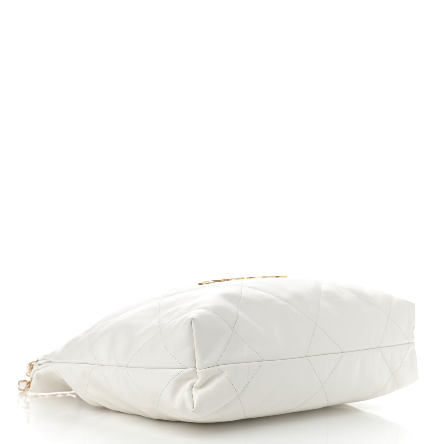 Shiny Calfskin Quilted Small Chanel 22 White