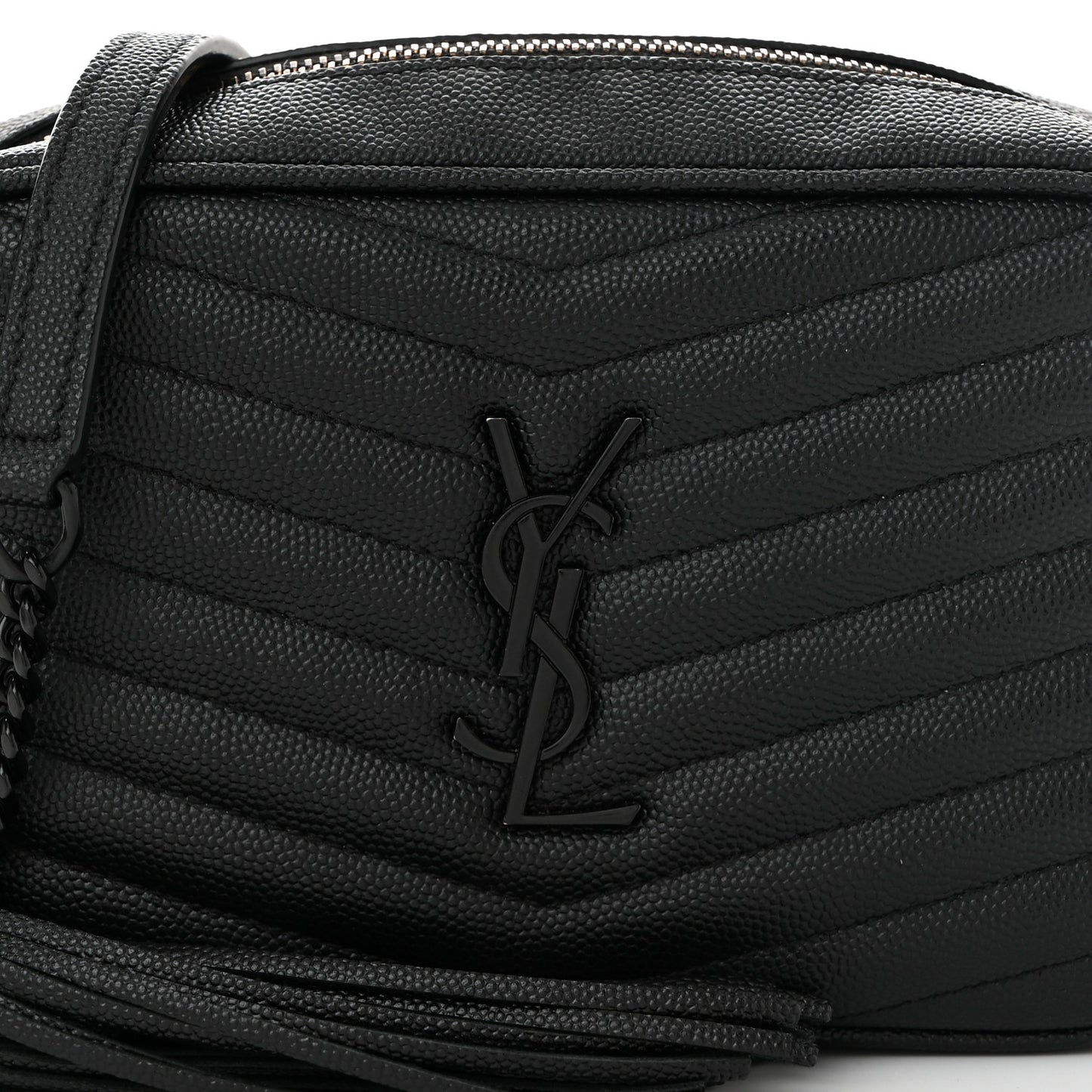 Grain De Poudre Matelasse Monochrome Monogram Mini Lou Camera Bag Black