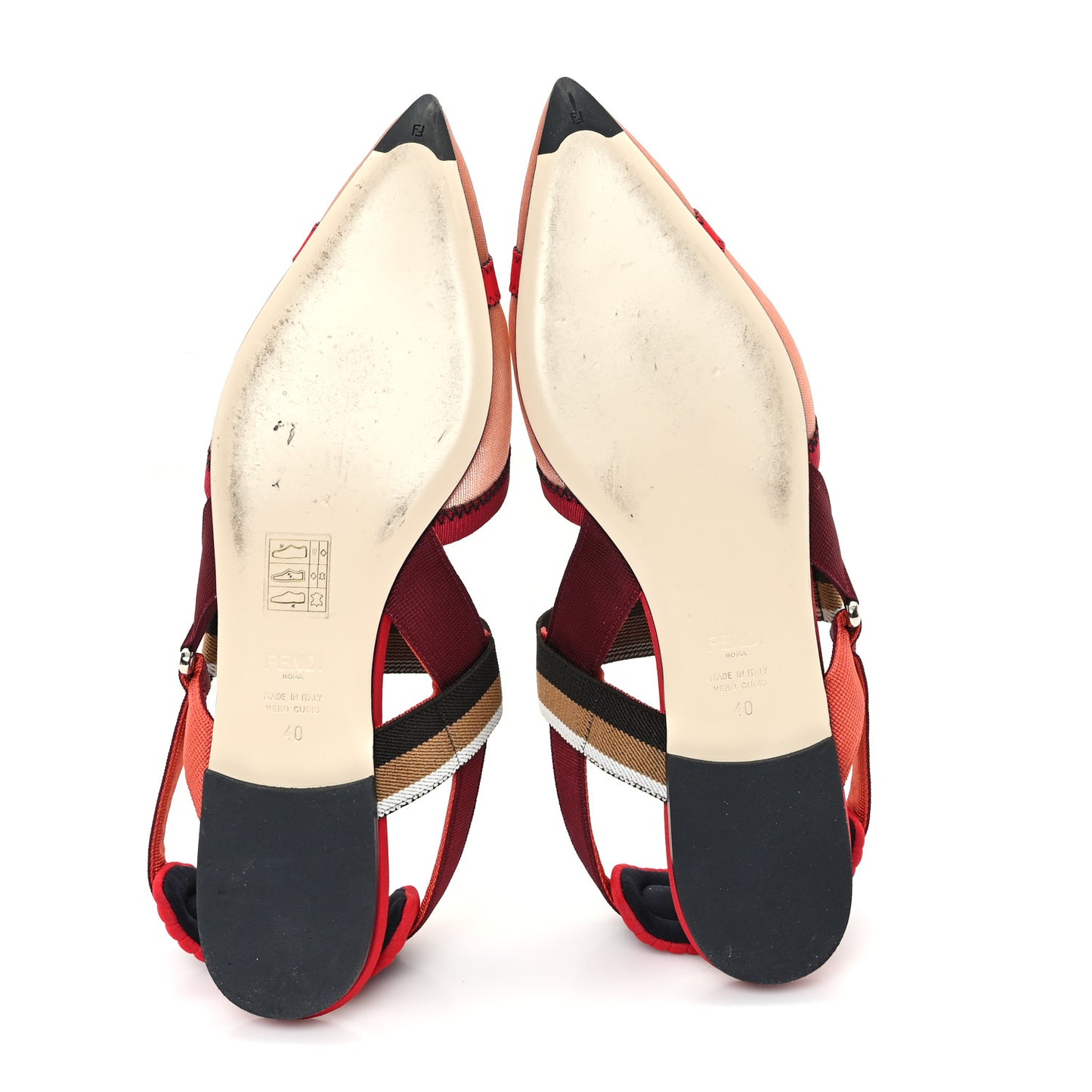 Technical Mesh Colibri Slingback Ballerina Flats 40 Fragola Mou Fango Ruggine