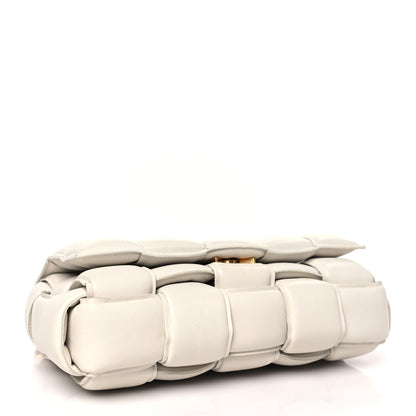 Bottega Veneta Lambskin Maxi Intreccio Padded Chain Cassette Crossbody Bag White 4 of 8