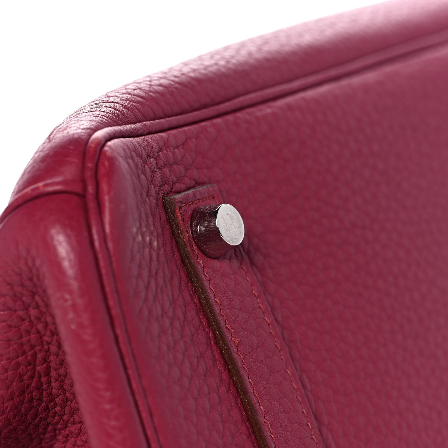 Hermes Taurillon Clemence Birkin 35 Rubis 7 of 48