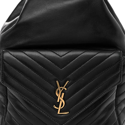 Saint Laurent Lambskin Matelasse Monogram Joe Backpack Black 7 of 9