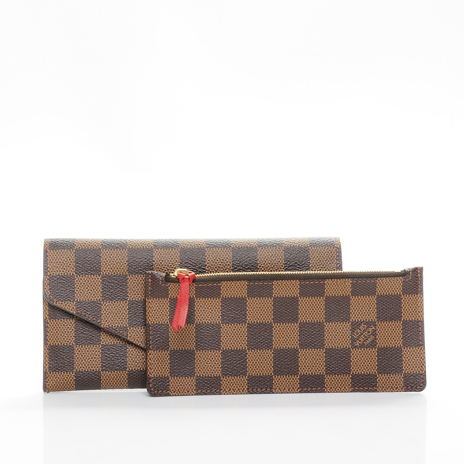Louis Vuitton Damier Ebene Josephine Wallet Red 5 of 7