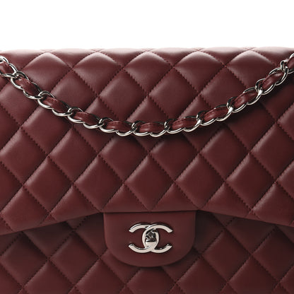 Chanel Lambskin Quilted Jumbo Double Flap Burgundy 10 of 10