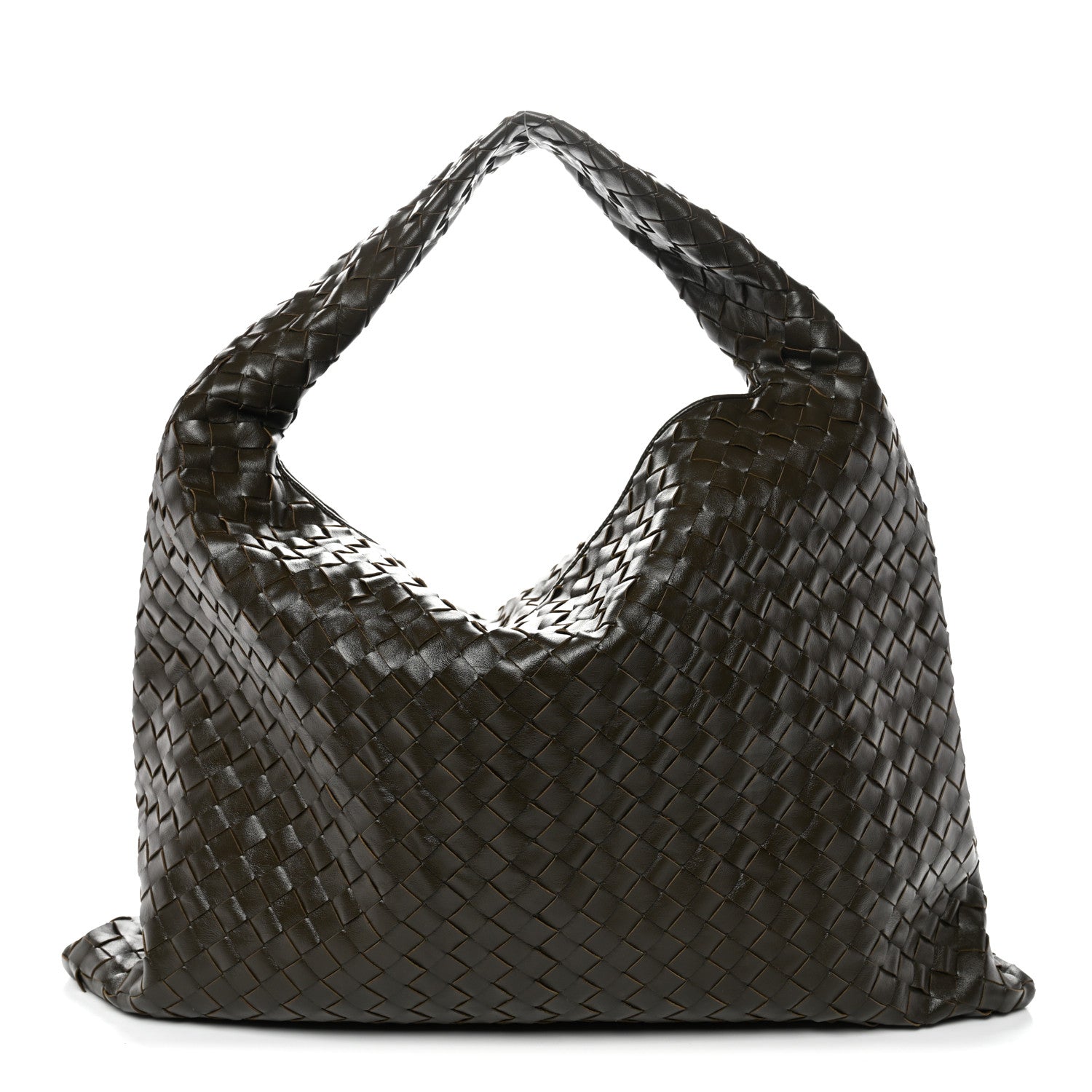 Bottega Veneta Calfskin Intrecciato Large Hop Kaki 1 of 9