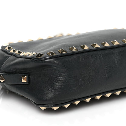 Valentino Garavani Pebbled Calfskin Rockstud Camera Crossbody Bag Black 7 of 8