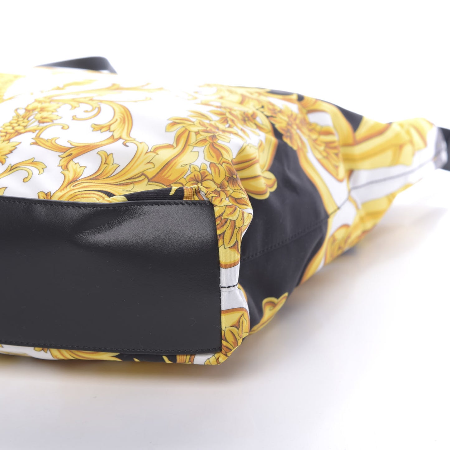Nylon Baroque Print Tote Black