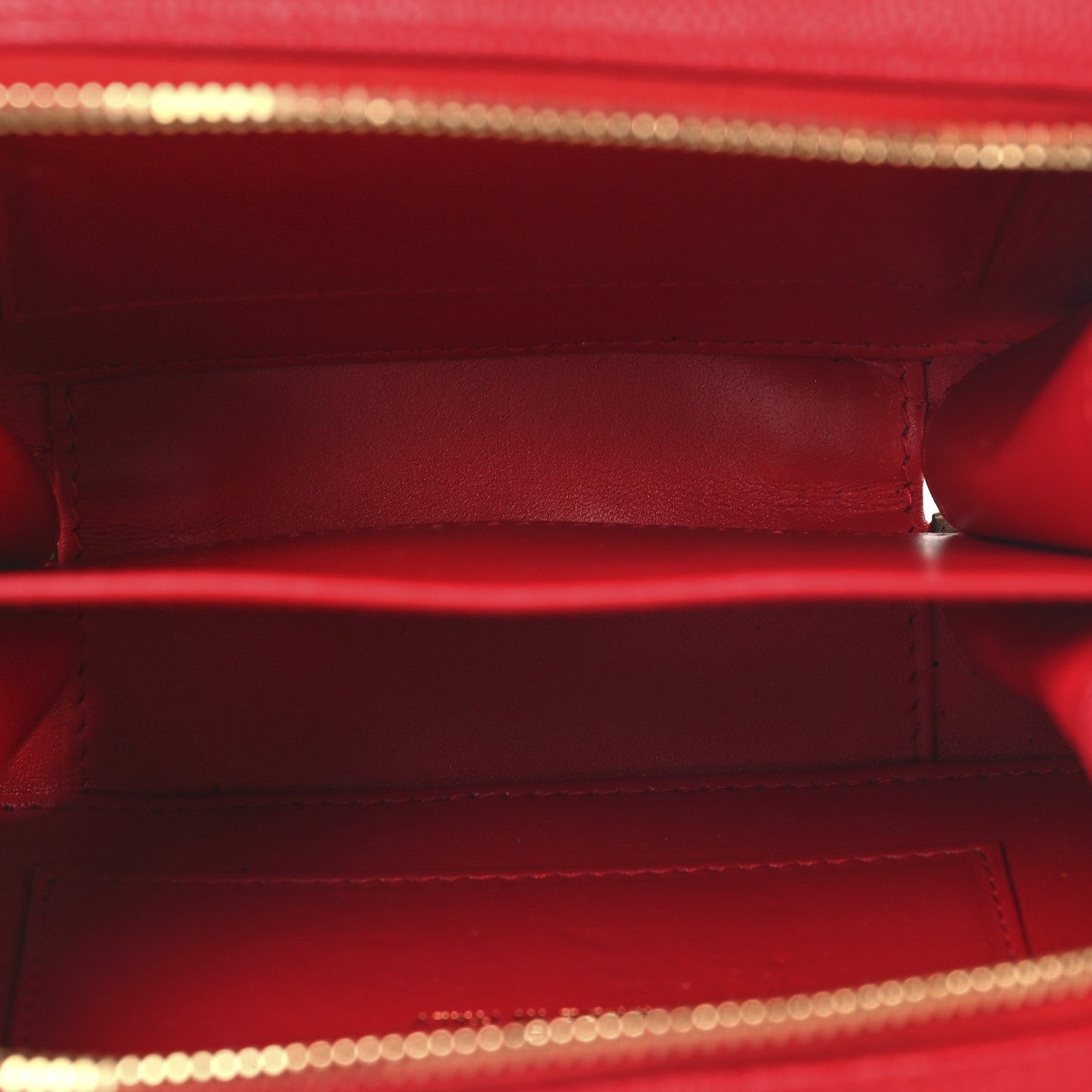 Caviar Quilted Filigree Vanity Clutch With Chain Red