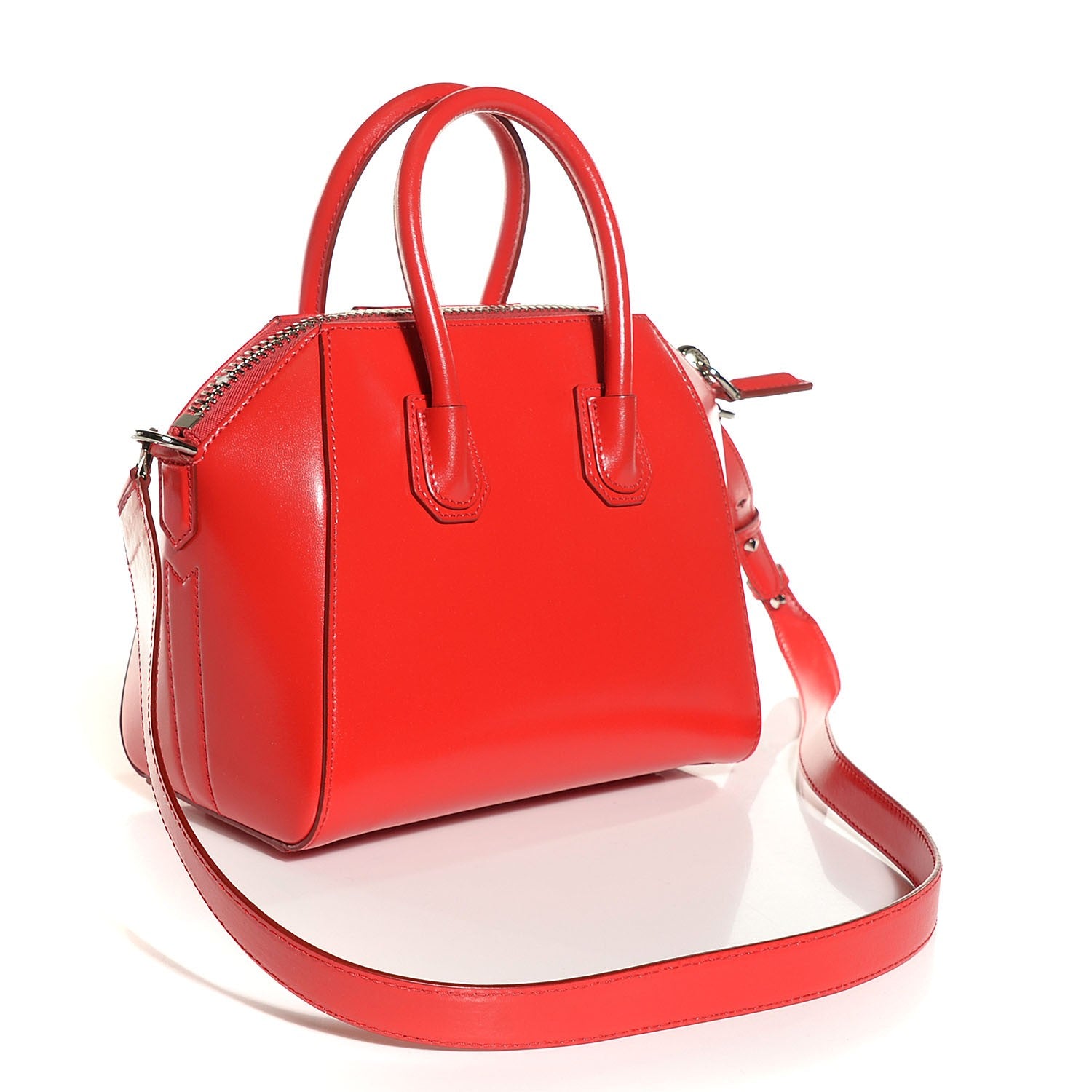 Givenchy Shiny Lord Calfskin Mini Antigona Red 3 of 10