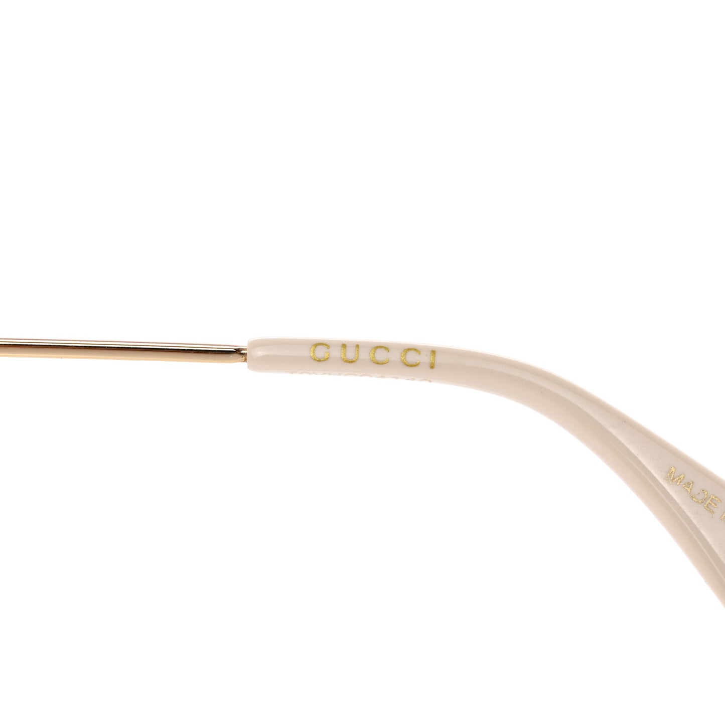 Metal Rectangular Guccify Frame Sunglasses GG0414S Gold
