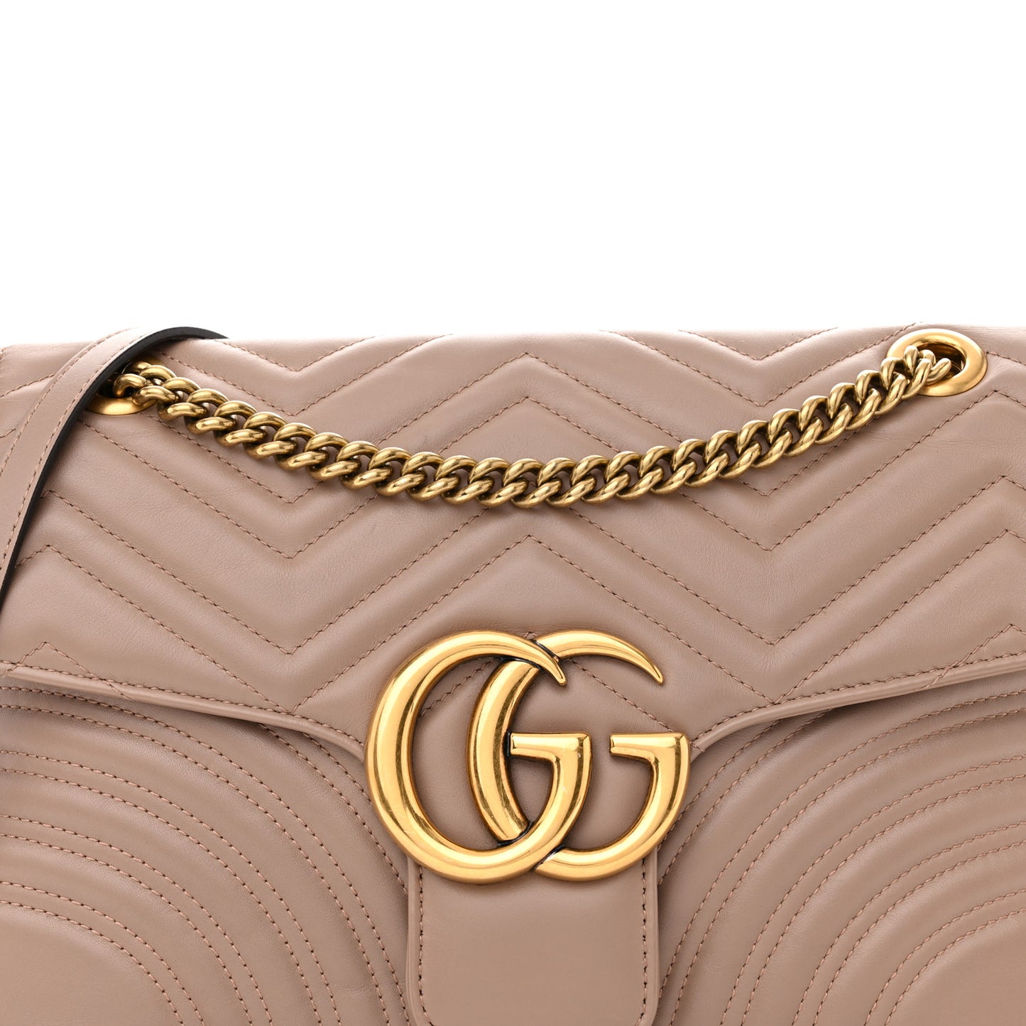 Calfskin Matelasse Medium GG Marmont Shoulder Bag Porcelain Rose