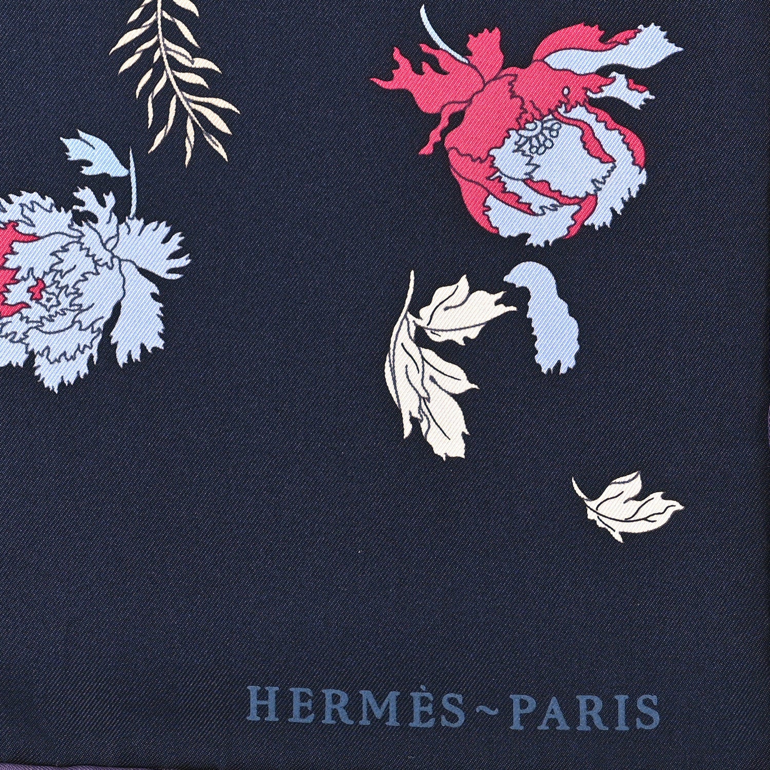 Hermes Silk Robe Legere Scarf 90 Marine Parme Rose 2 of 3