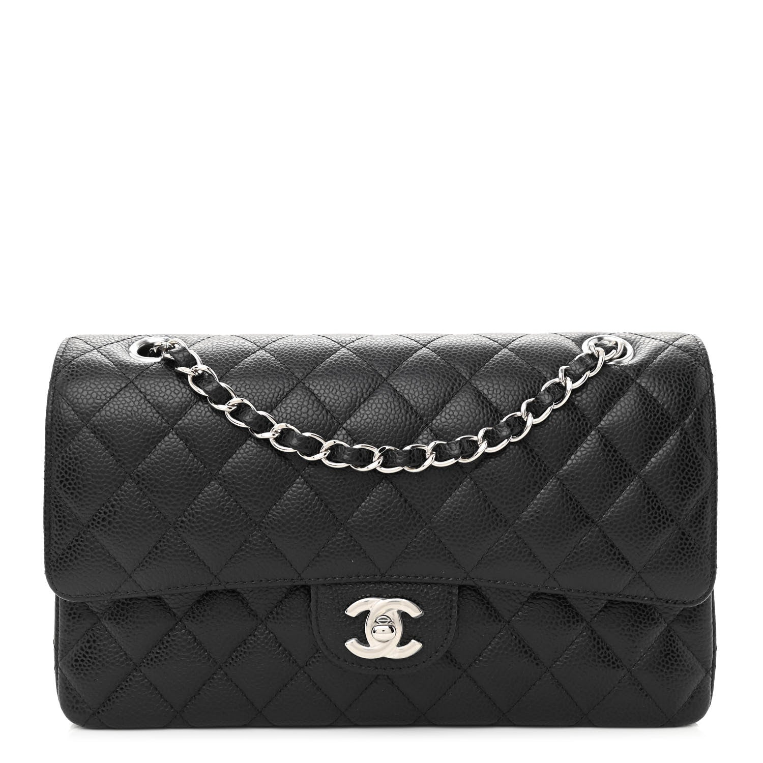Chanel Caviar Quilted Medium Double Flap Black 1 of 10