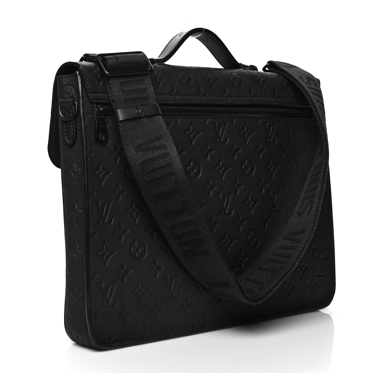 Louis Vuitton Taurillon Monogram S Lock Briefcase Black 3 of 10