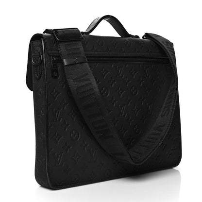 Louis Vuitton Taurillon Monogram S Lock Briefcase Black 3 of 10