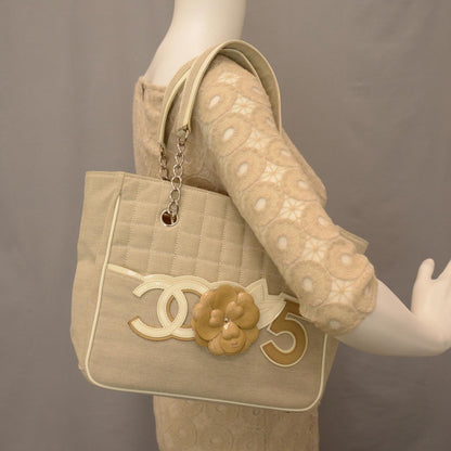 Chanel Canvas Camellia N°5 Tote 2 of 9