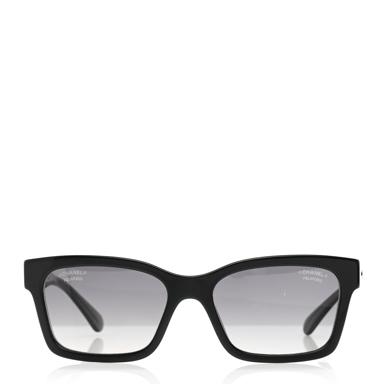 Chanel Acetate Polarized Square Sunglasses 5417 Black 2 of 9