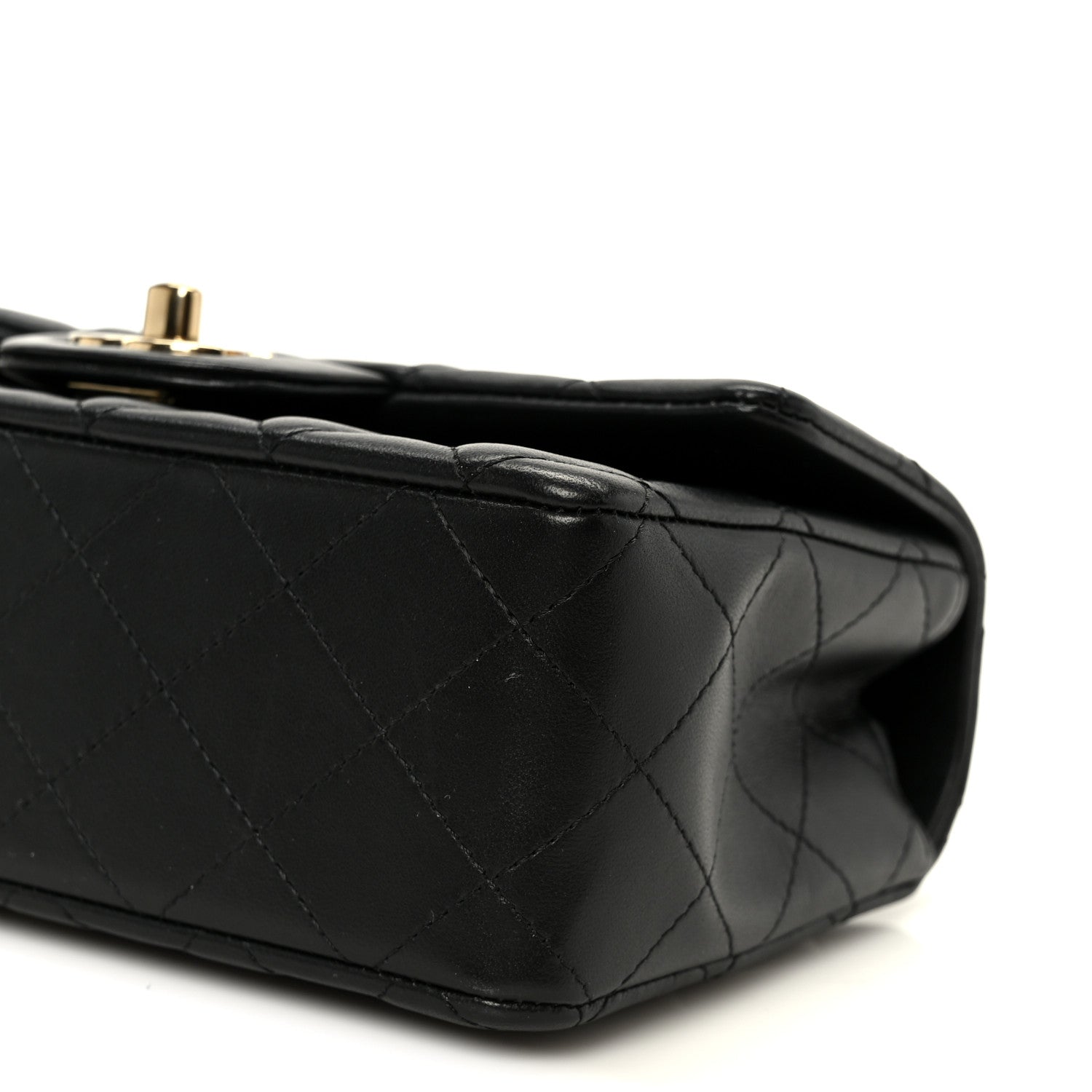 Chanel Lambskin Quilted Mini Rectangular Flap Black 11 of 12