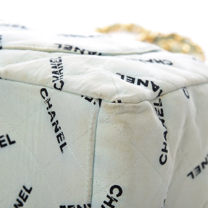 Chanel Canvas Quilted XL Jumbo Single Flap Green 12 of 21