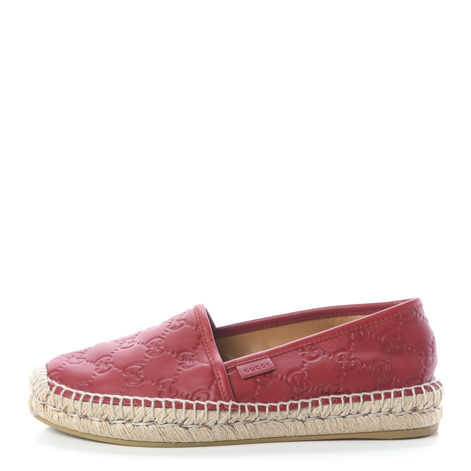Gucci Guccissima Signature Espadrilles 36.5 Hibiscus Red 1 of 7