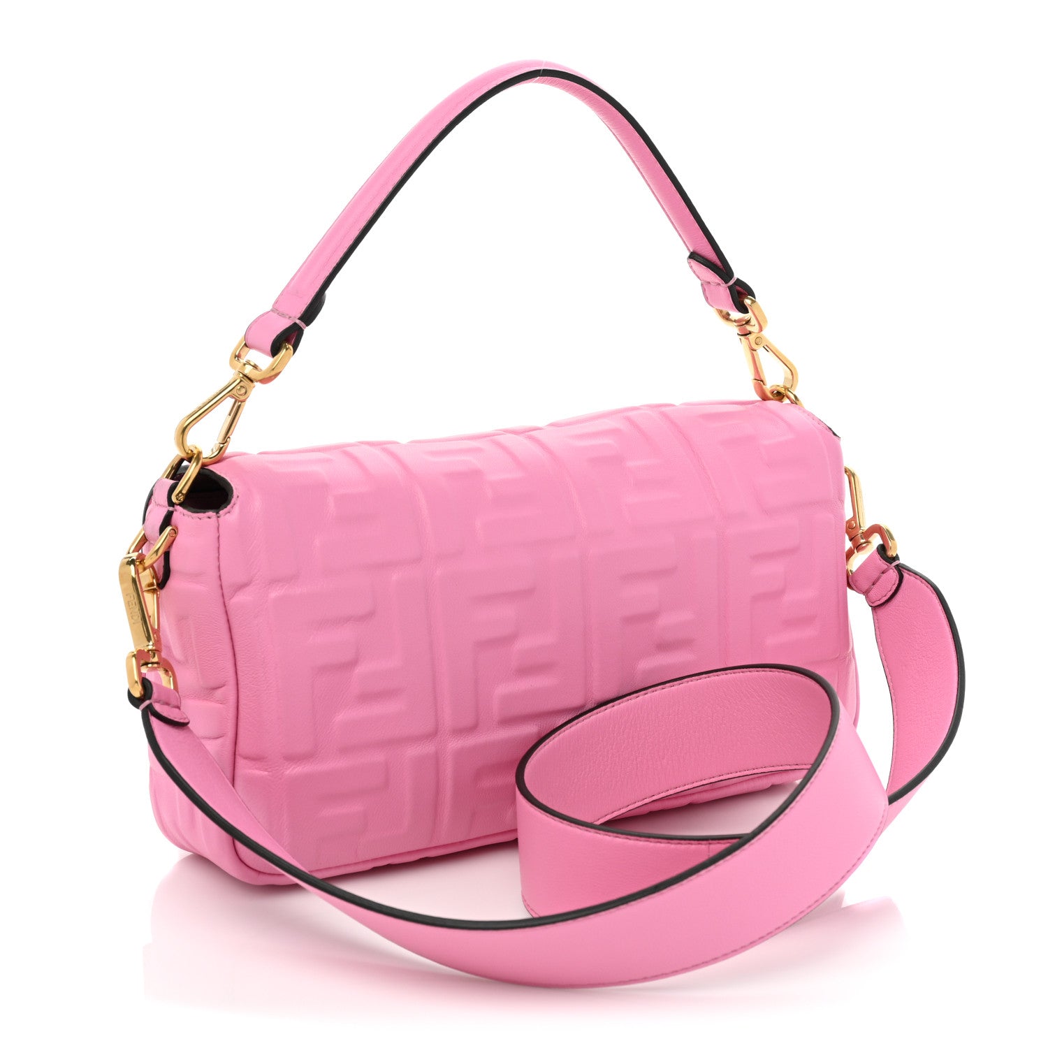 Fendi Nappa FF 1974 Embossed Baguette Lollypop 4 of 9
