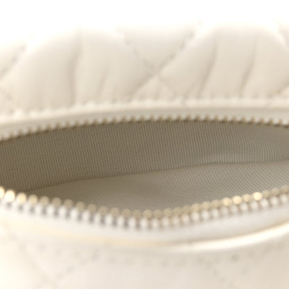 Chanel Lambskin Quilted Chain Around Pouch White 5 of 10